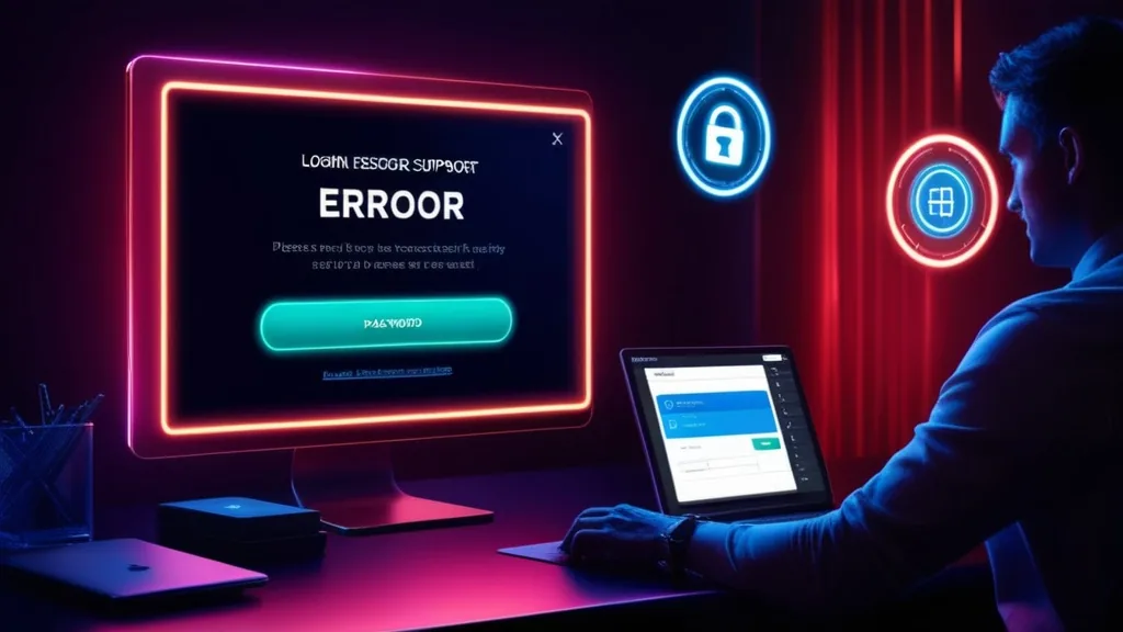 Écran d’erreur de connexion casino avec options de dépannage